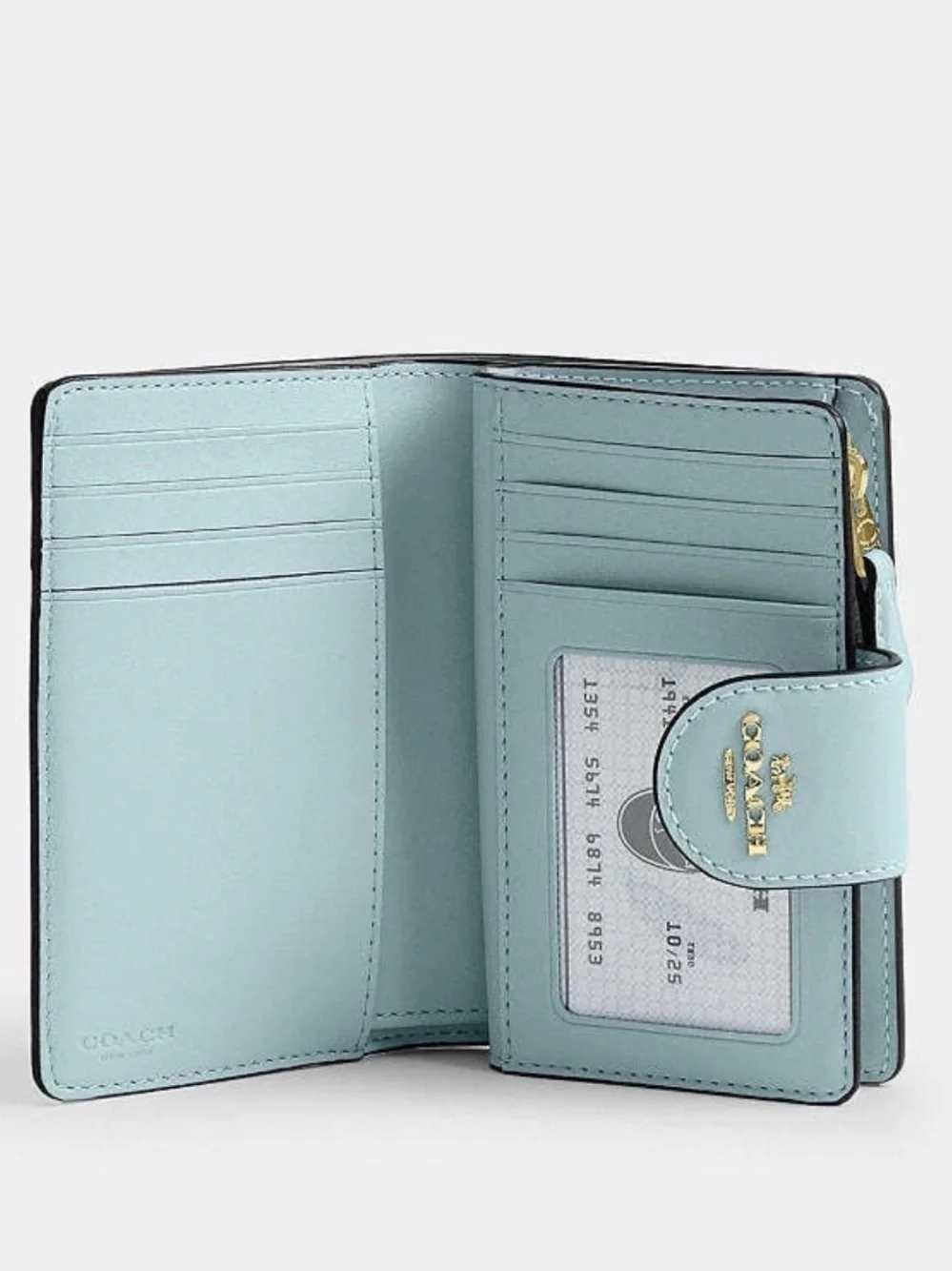 NWT Coach Medium Corner Zip Wallet In Signature Canvas CW786🎀